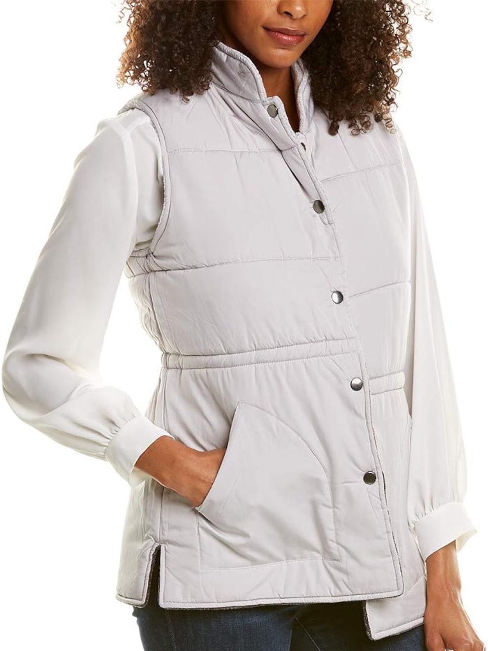 🆕 NIC+ZOE Reversible Gray Puffer Vest - Picture 3 of 10